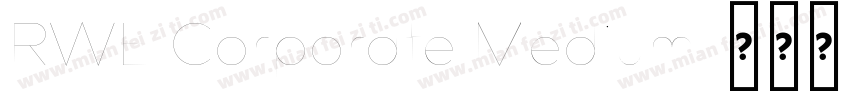 RWE Corporate Medium字体转换
